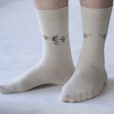Мужские классические носки с рисунком на паголенке- Ящерица M-L007